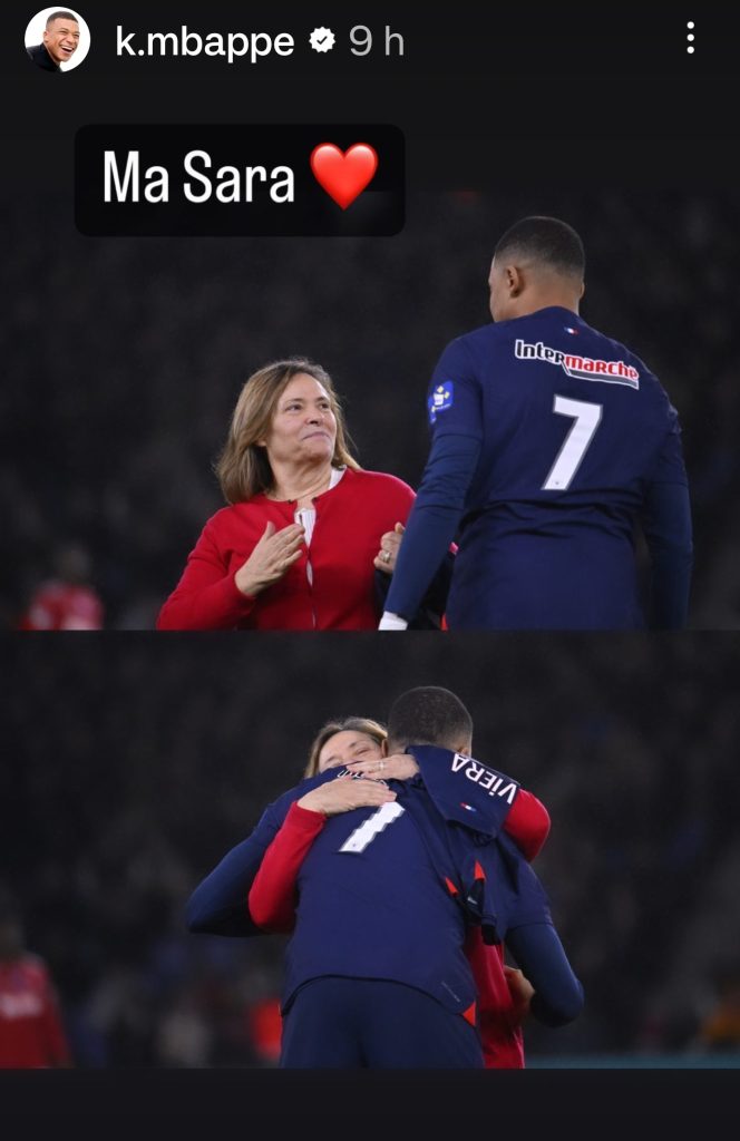 Kylian Mbappe remercie salariée psg